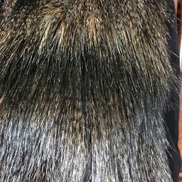 NWOT Jones New York Faux Mongolian Fur Cotton Blend Ribbed Knit Back Vest - Picture 8 of 11